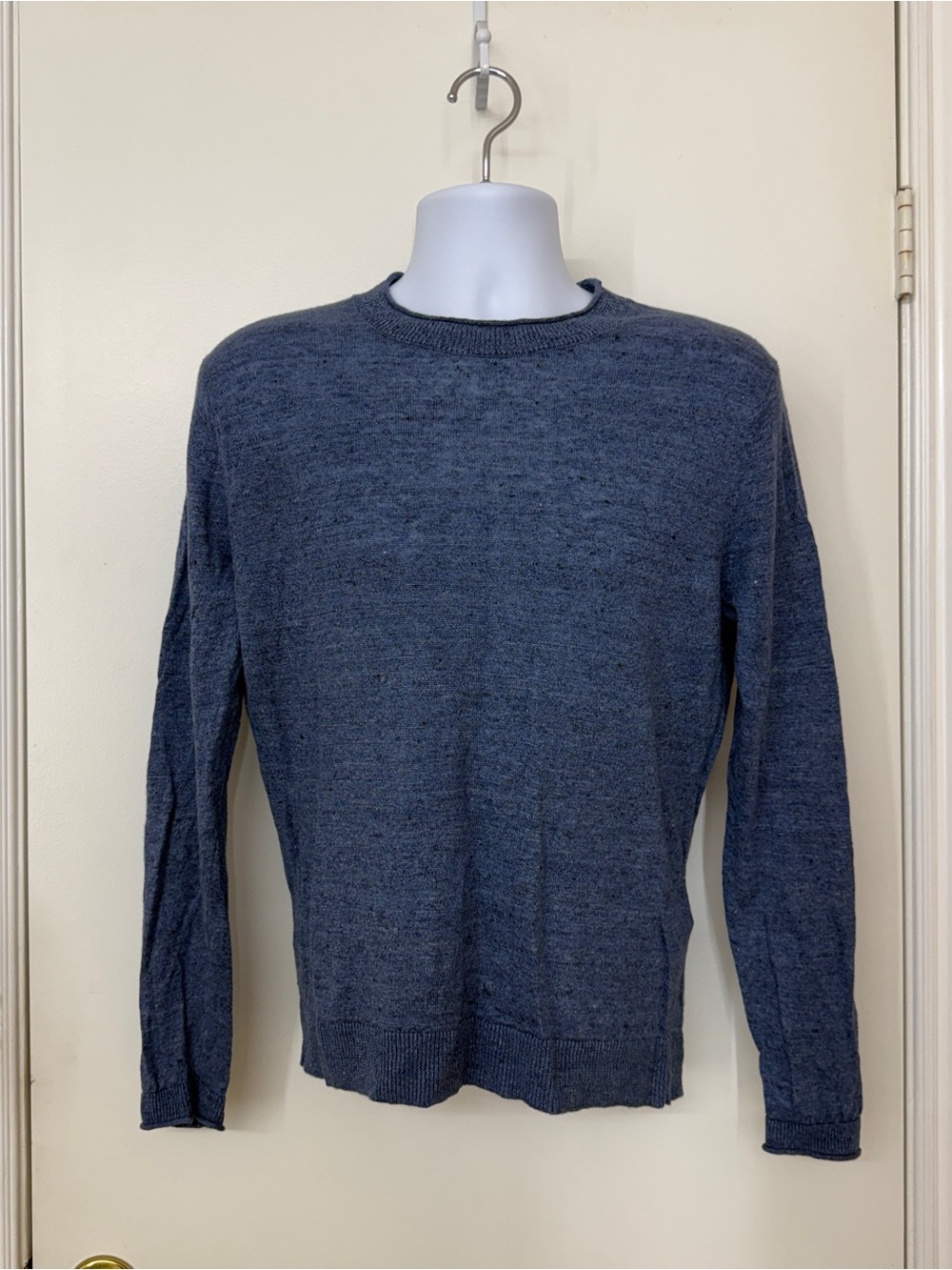 Bonobos Mens Superfine European Linen Crew Neck Sweater Size M Blue